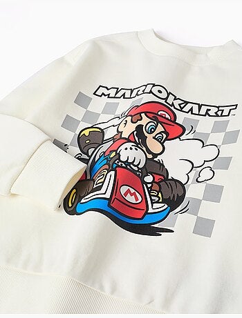 Felpa in cotone con stampa Mario Kart