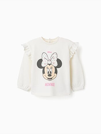 Felpa in cotone con stampa Minnie