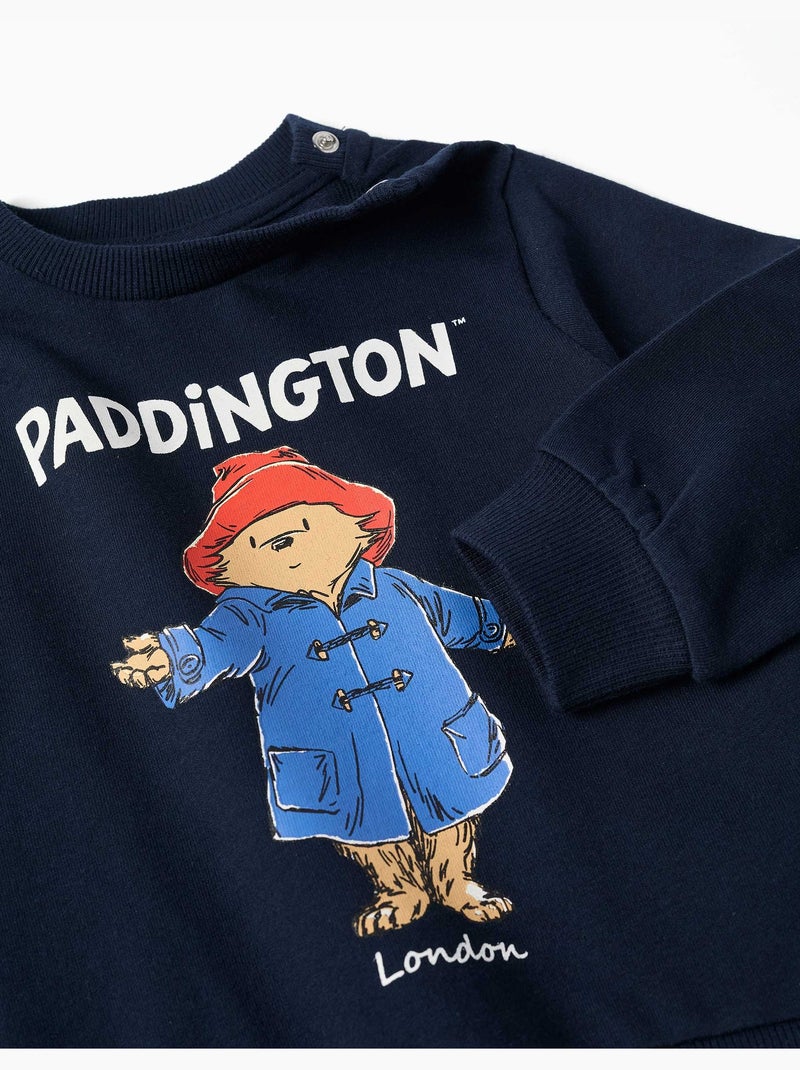 Felpa in cotone con stampa Paddington Blu scuro - Kiabi