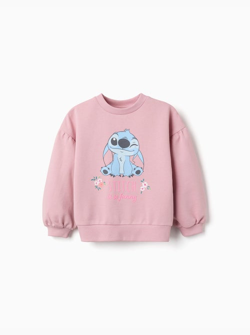 Felpa in cotone con stampa Stitch e spalle scese - Kiabi