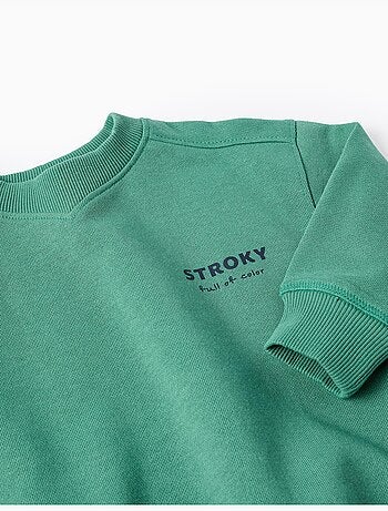 Felpa in cotone con stampa stroky