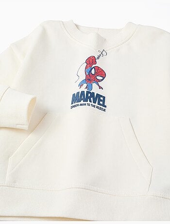 Felpa in cotone con stampe di Spider-Man