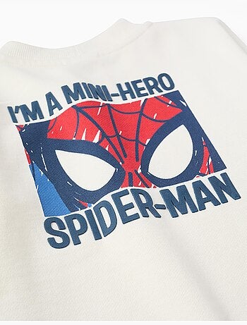 Felpa in cotone con stampe di Spider-Man