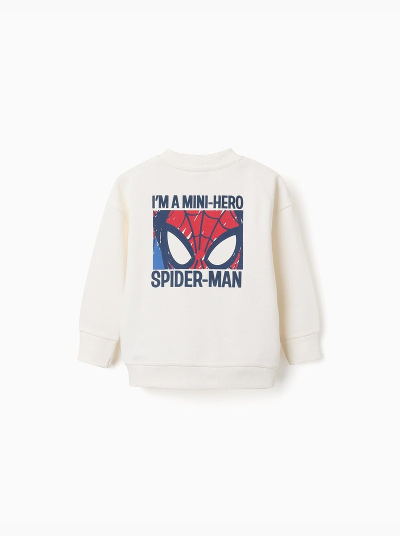 Felpa in cotone con stampe di Spider-Man Bianco - Kiabi