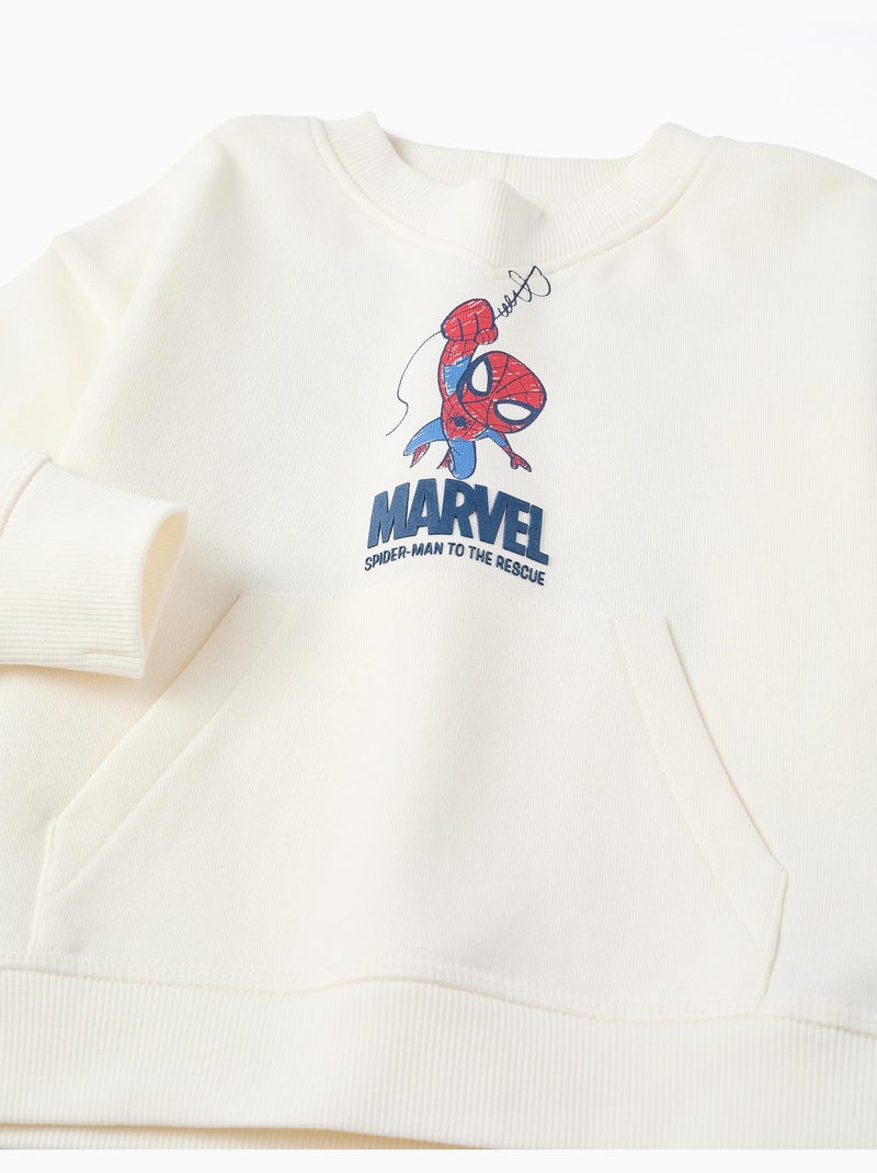 Felpa in cotone con stampe di Spider-Man Bianco - Kiabi
