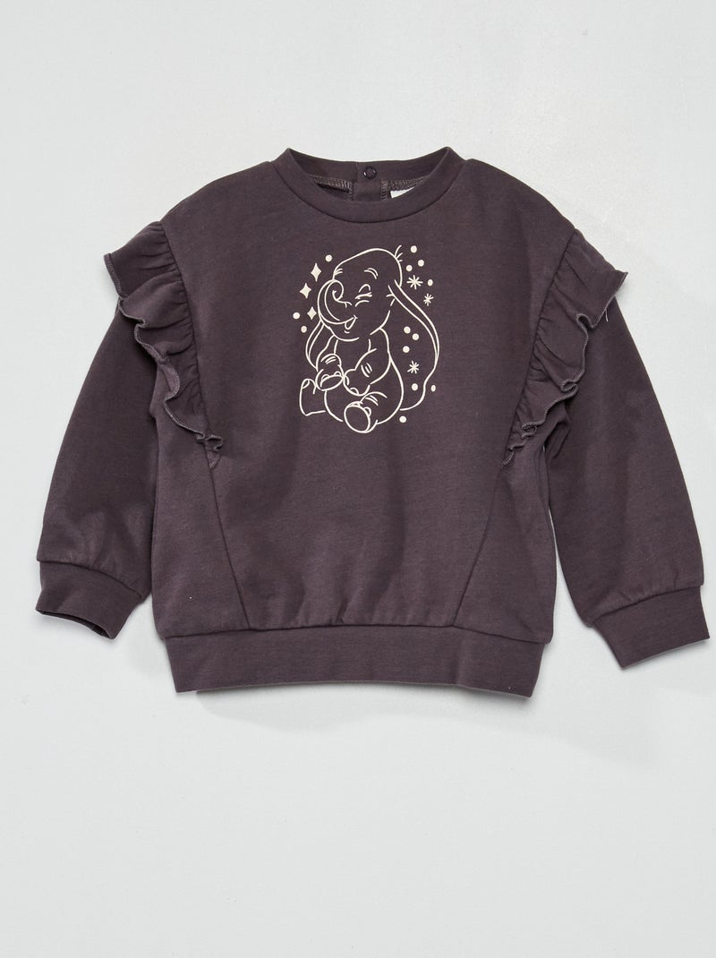 Felpa in cotone e volant 'Dumbo' GRIGIO - Kiabi