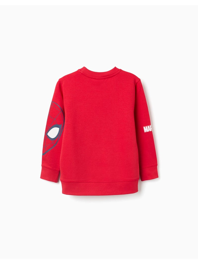 Felpa in cotone garzato con stampe di spider-man Rosso - Kiabi