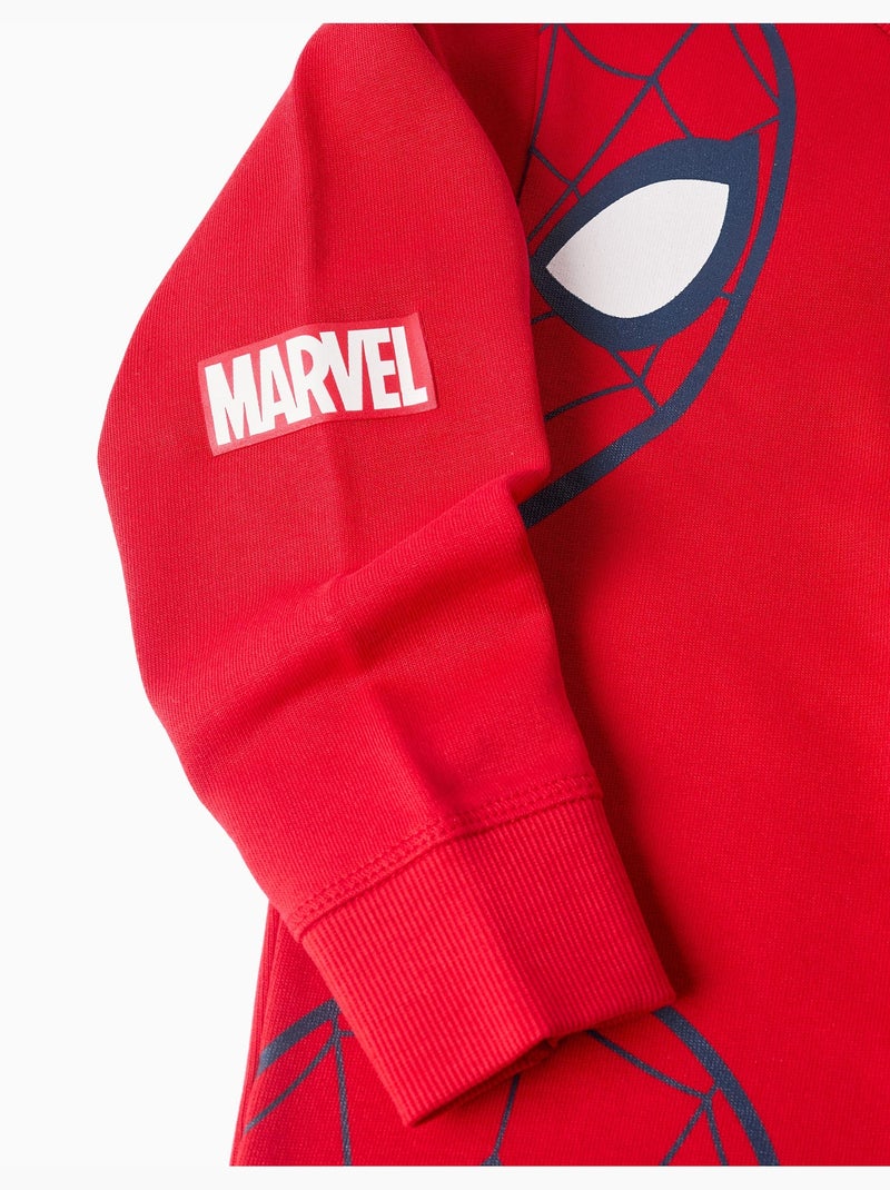 Felpa in cotone garzato con stampe di spider-man Rosso - Kiabi