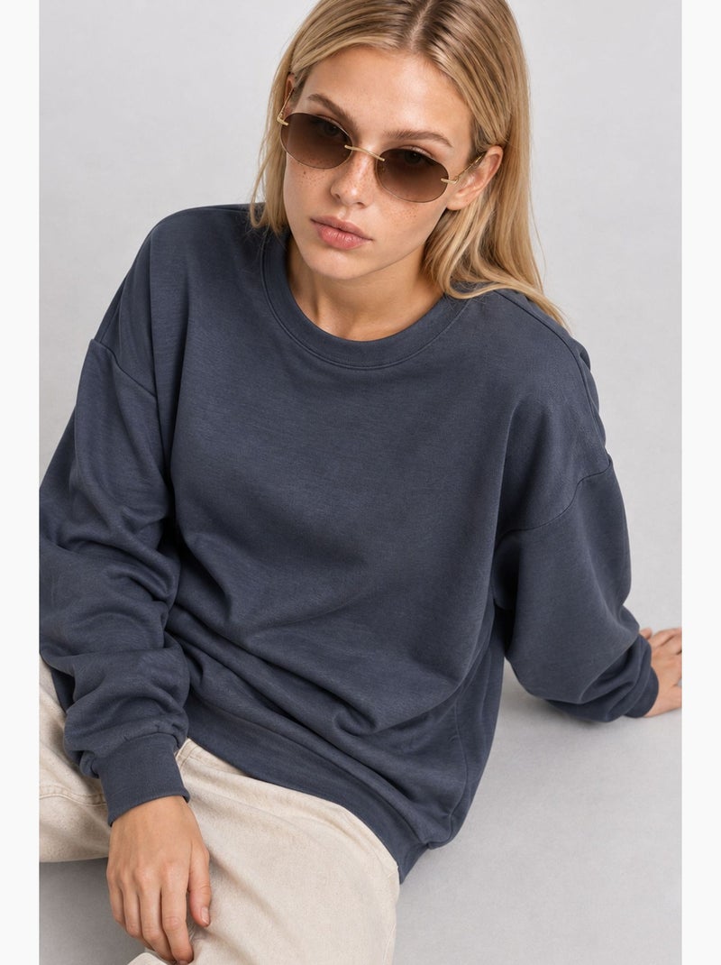 Felpa in cotone istanbul Blu marino - Kiabi
