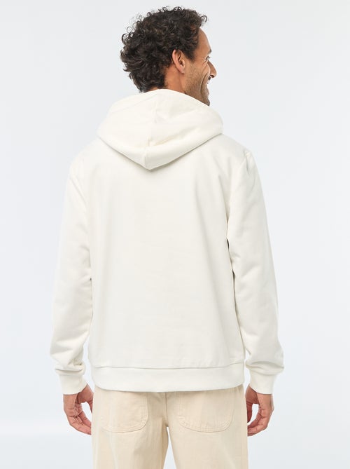 Felpa in felpa garzata con cappuccio e apertura zip al collo - Kiabi