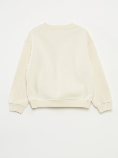 Felpa in felpa garzata con decorazione di strass - Kiabi