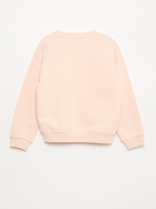 Felpa in felpa garzata con decorazione di strass - Kiabi