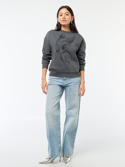 Felpa in felpa garzata con stampa 'Bambi' - Kiabi