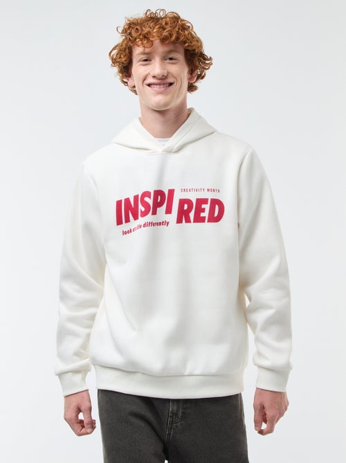 Felpa in felpa garzata con stampa - Kiabi