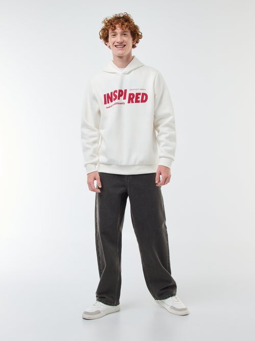 Felpa in felpa garzata con stampa - Kiabi