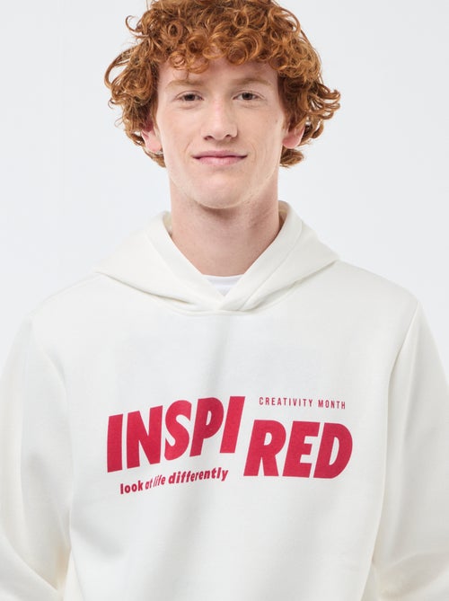 Felpa in felpa garzata con stampa - Kiabi