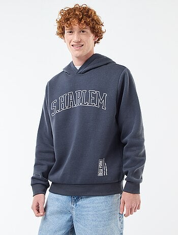 Felpa in felpa garzata con stampa