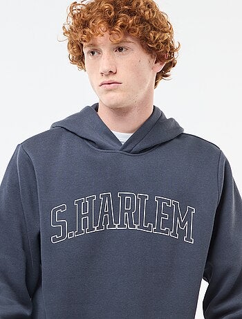 Felpa in felpa garzata con stampa