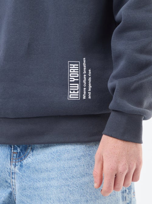 Felpa in felpa garzata con stampa - Kiabi