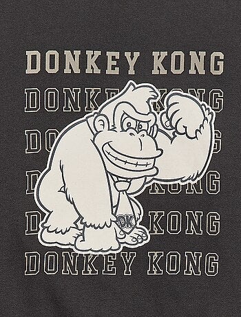 Felpa in felpa garzata con stampa 'Donkey Kong'