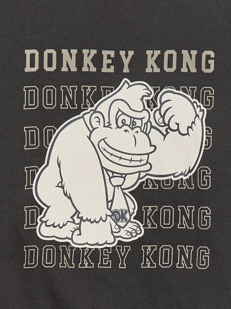 Felpa in felpa garzata con stampa 'Donkey Kong' Grigio - Kiabi