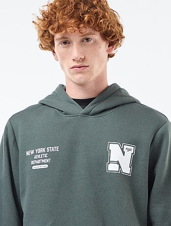 Felpa in felpa garzata con stampa