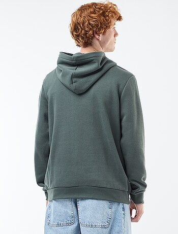 Felpa in felpa garzata con stampa