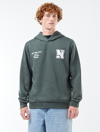 Felpa in felpa garzata con stampa