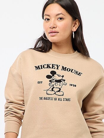 Felpa in felpa garzata con stampa 'Mickey'