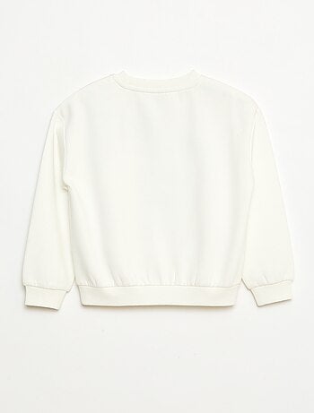 Felpa in mollettone garzato con stampa 'Natale'