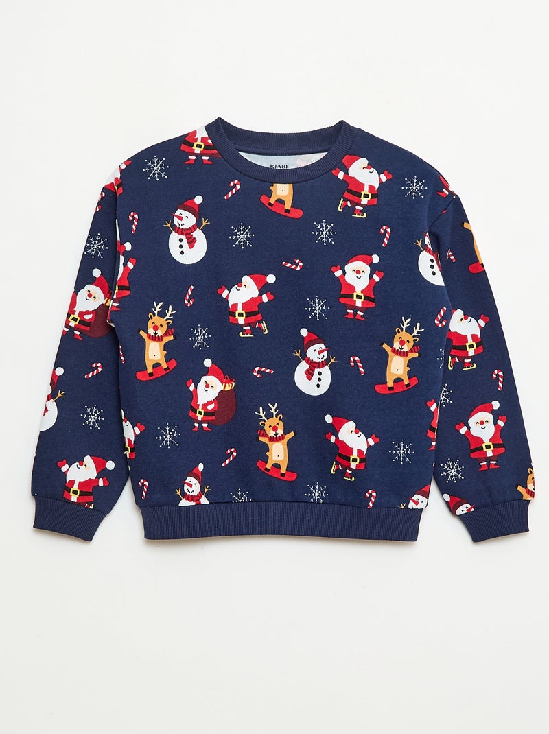 Felpa Con Cerniera 1/4 E Collo Alto Per Uomo, Stampa Glitterata Albero Di Natale Colorato, Maglione Invernale Casual Per Feste