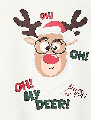 Felpa in mollettone stampata Natale