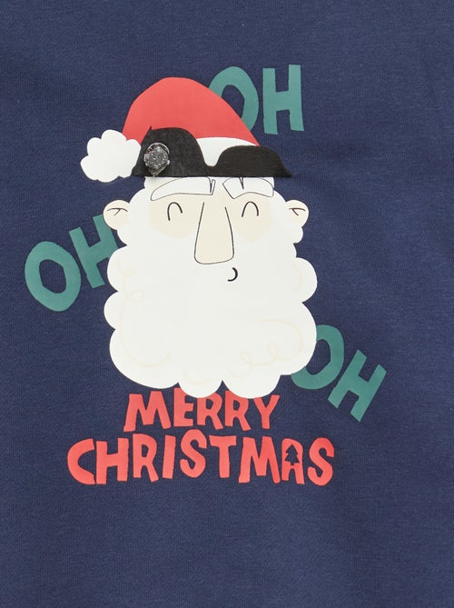 Felpa in felpa garzata con stampa natalizia - Kiabi