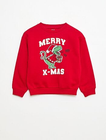 Felpa in mollettone stampata Natale