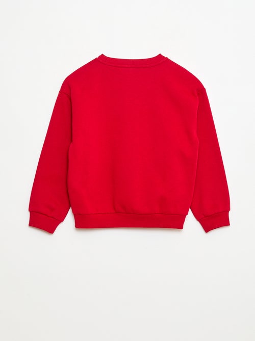 Felpa in felpa garzata con stampa natalizia - Kiabi