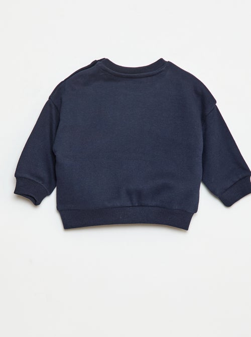 Felpa in felpa garzata con stampa sul davanti - Kiabi