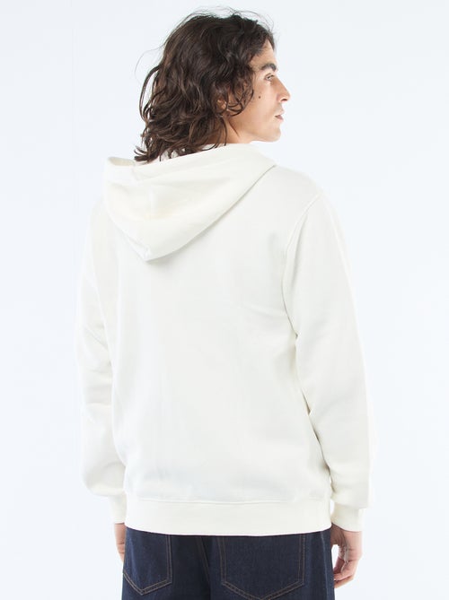 Felpa in felpa garzata con zip e cappuccio - Kiabi