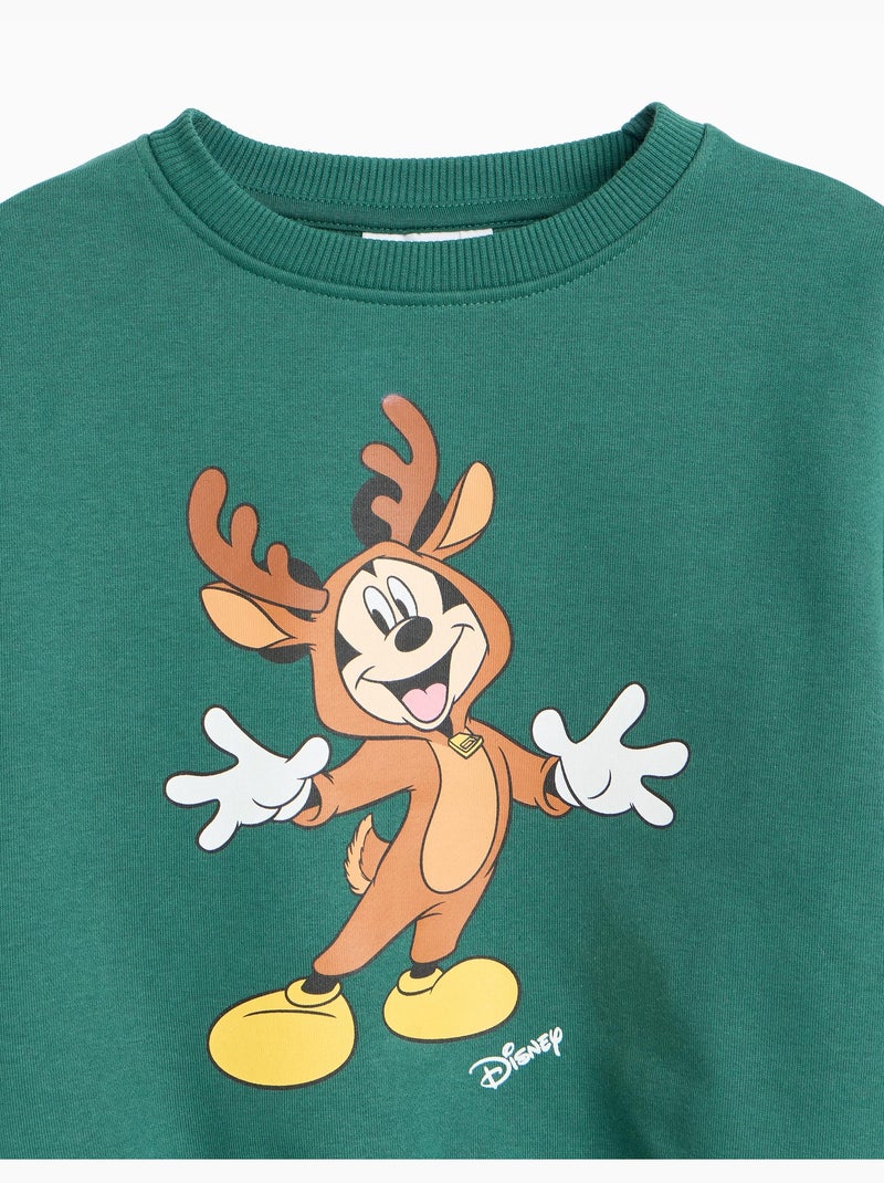 Felpa in felpa garzata « mickey » © disney, mo fashion Verde - Kiabi