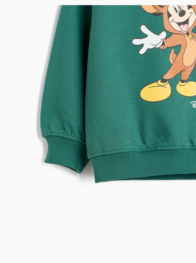 Felpa in felpa garzata « mickey » © disney, mo fashion Verde - Kiabi