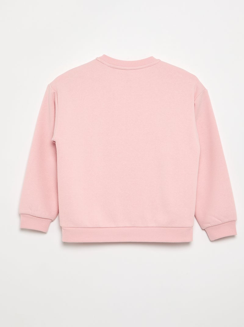 Felpa in felpa garzata 'Stitch' - collezione facile da indossare Rosa - Kiabi