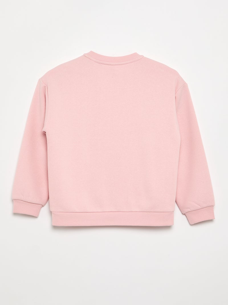 Felpa in felpa garzata 'Stitch' - collezione facile da indossare Rosa - Kiabi