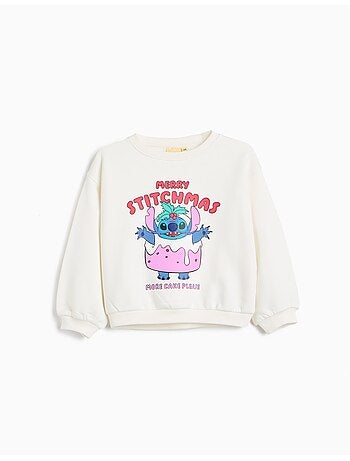 Felpa in felpa garzata « stitch » © disney, mo fashion