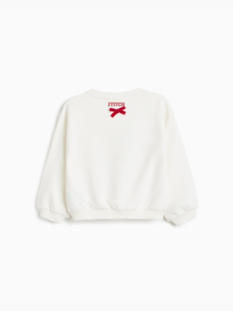 Felpa in felpa garzata « stitch » © disney, mo fashion Bianco - Kiabi