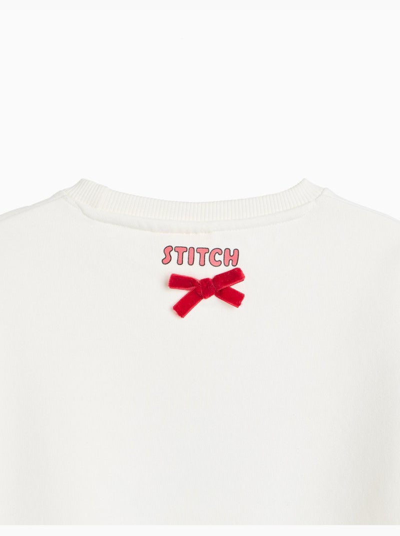 Felpa in felpa garzata « stitch » © disney, mo fashion Bianco - Kiabi