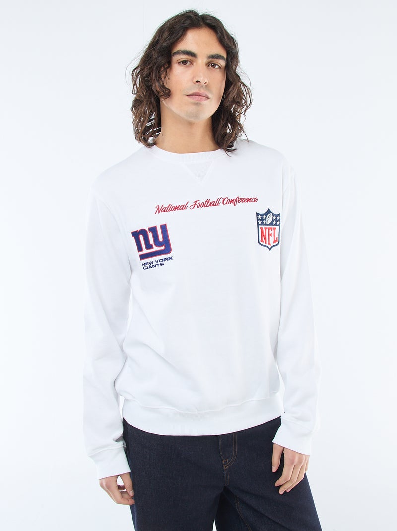 Felpa in felpa ricamata 'NFL' Bianco - Kiabi