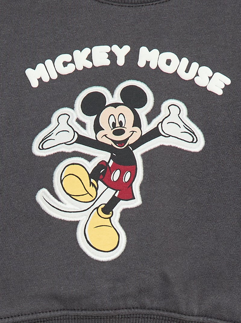 Felpa in felpa stampata 'Mickey' Nero - Kiabi
