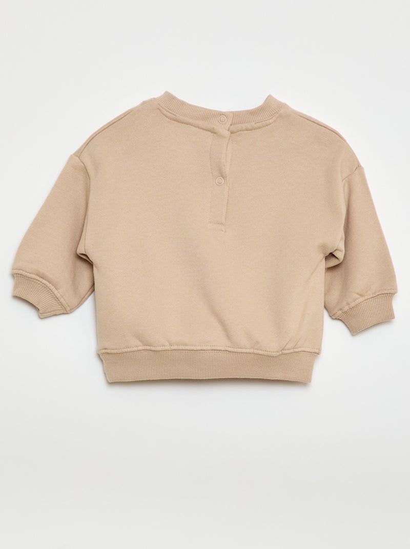 Felpa in felpa stampata 'Simba' Beige - Kiabi