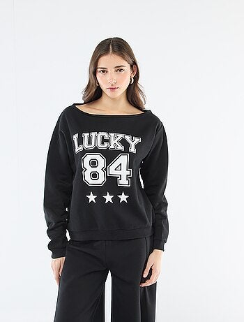 Felpa in felpa stile sportivo