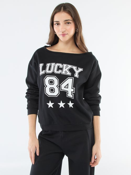 Felpa in felpa stile sportivo - Kiabi