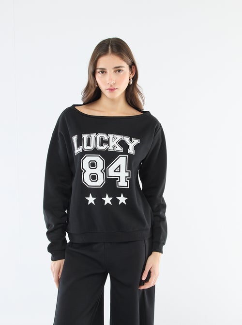 Felpa in felpa stile sportivo - Kiabi